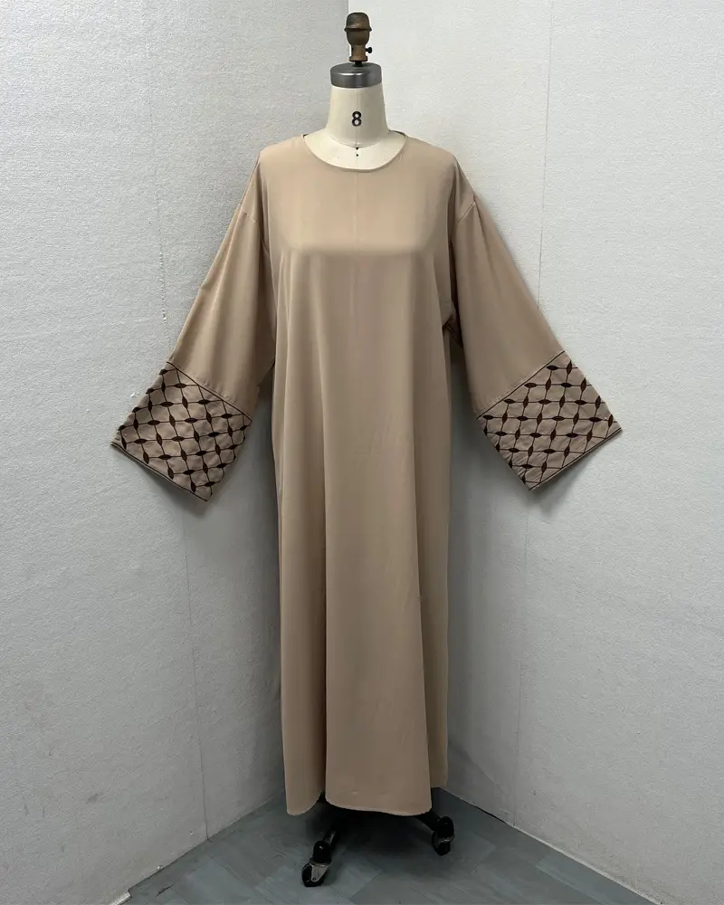 F437 Foreign Trade Women's Clothing Cross-Border Embroidered Loose Plus-Size Pullover Long Dress Fashionable Outerwear Loose Embroidered Long Dress — feature 11