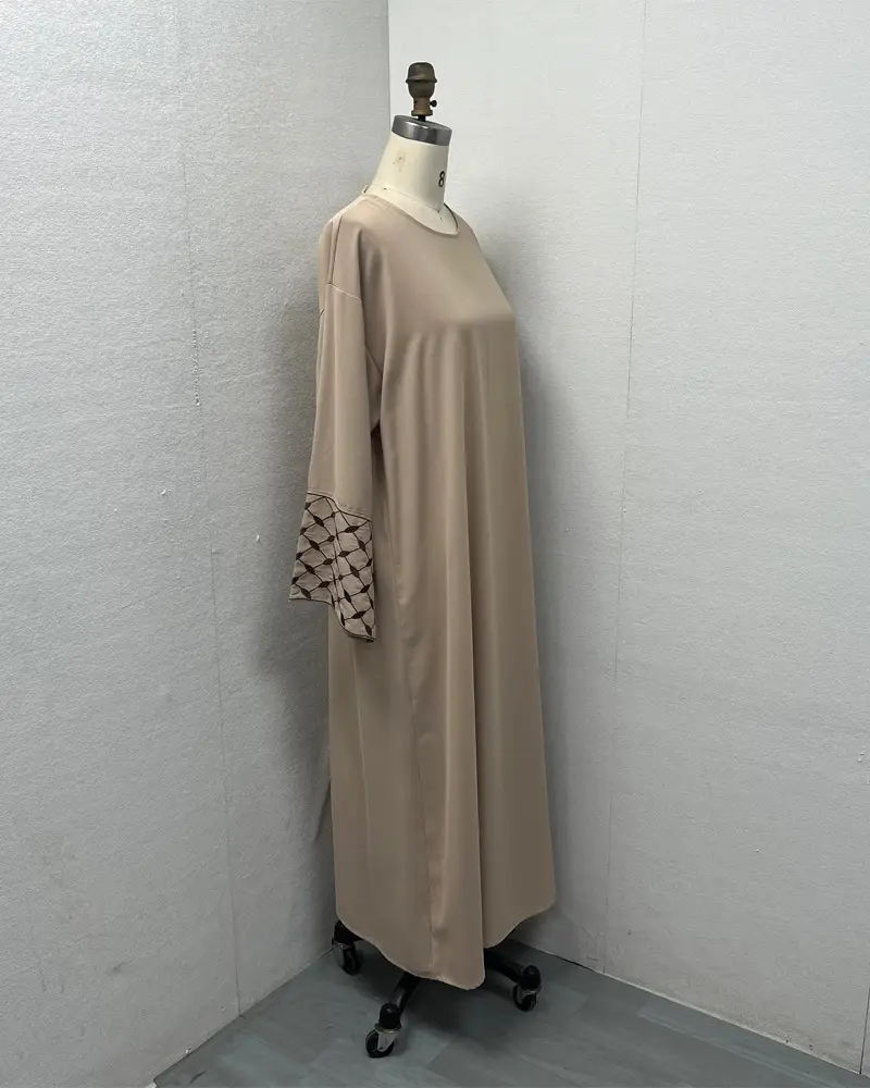 F437 Foreign Trade Women's Clothing Cross-Border Embroidered Loose Plus-Size Pullover Long Dress Fashionable Outerwear Loose Embroidered Long Dress — feature 12