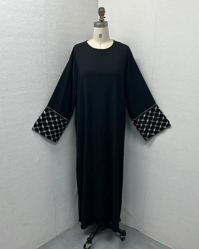 F437 Foreign Trade Women's Clothing Cross-Border Embroidered Loose Plus-Size Pullover Long Dress Fashionable Outerwear Loose Embroidered Long Dress — feature 13
