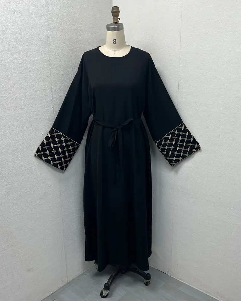 F437 Foreign Trade Women's Clothing Cross-Border Embroidered Loose Plus-Size Pullover Long Dress Fashionable Outerwear Loose Embroidered Long Dress — feature 14