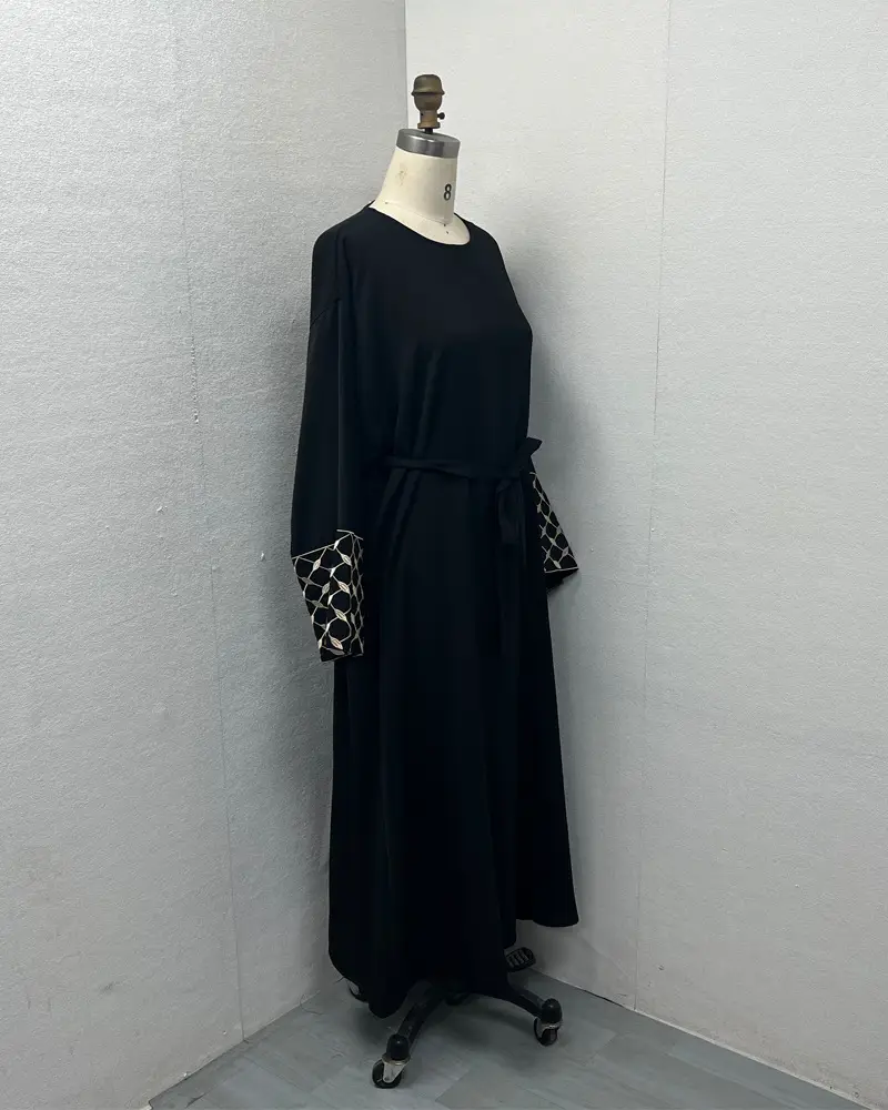 F437 Foreign Trade Women's Clothing Cross-Border Embroidered Loose Plus-Size Pullover Long Dress Fashionable Outerwear Loose Embroidered Long Dress — feature 15