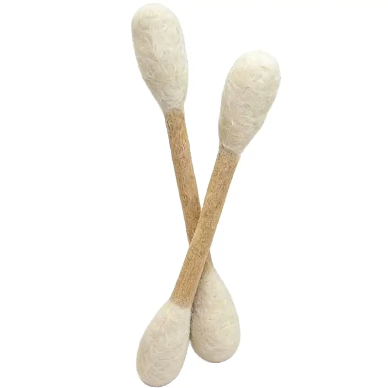 Cat Toy Made of Pure Wool Felt, Large Cotton Swab Teaser Stick, Teeth Cleaning and Chewing Toy, Self-Entertainment and Boredom Relief, Catnip Sniffing Pet Toy