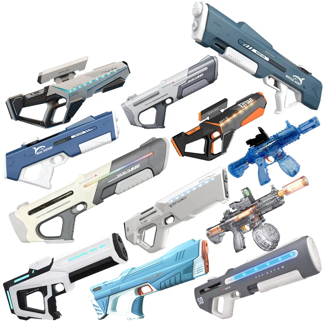 Cross-Border B Electric Water Gun for Water Splashing Festival, Fully Automatic Water-Absorbing, Continuous High-Pressure Children's Pulse Water Spray Toy Water Gun