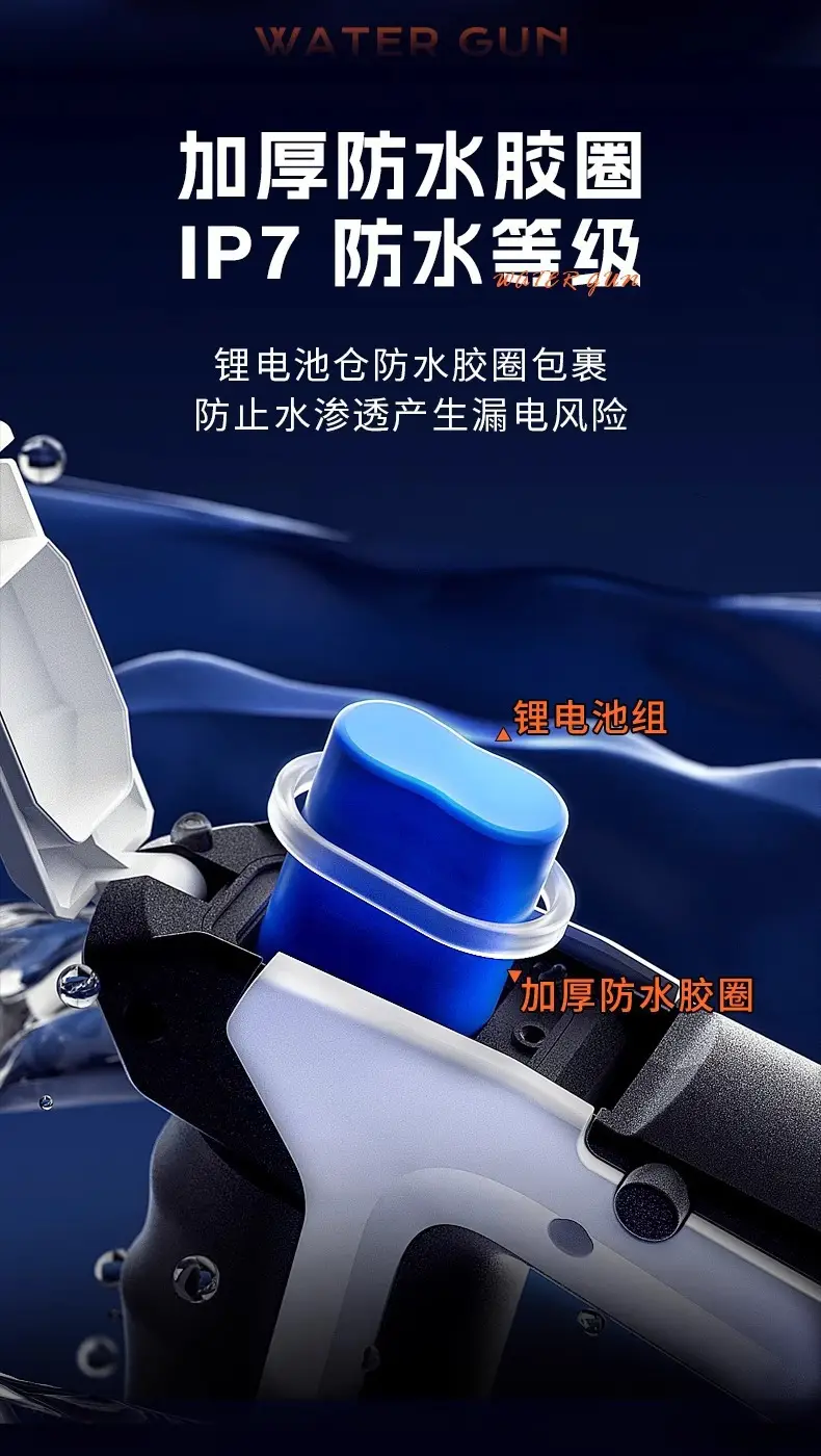 Cross-Border B Electric Water Gun for Water Splashing Festival, Fully Automatic Water-Absorbing, Continuous High-Pressure Children's Pulse Water Spray Toy Water Gun — feature 7