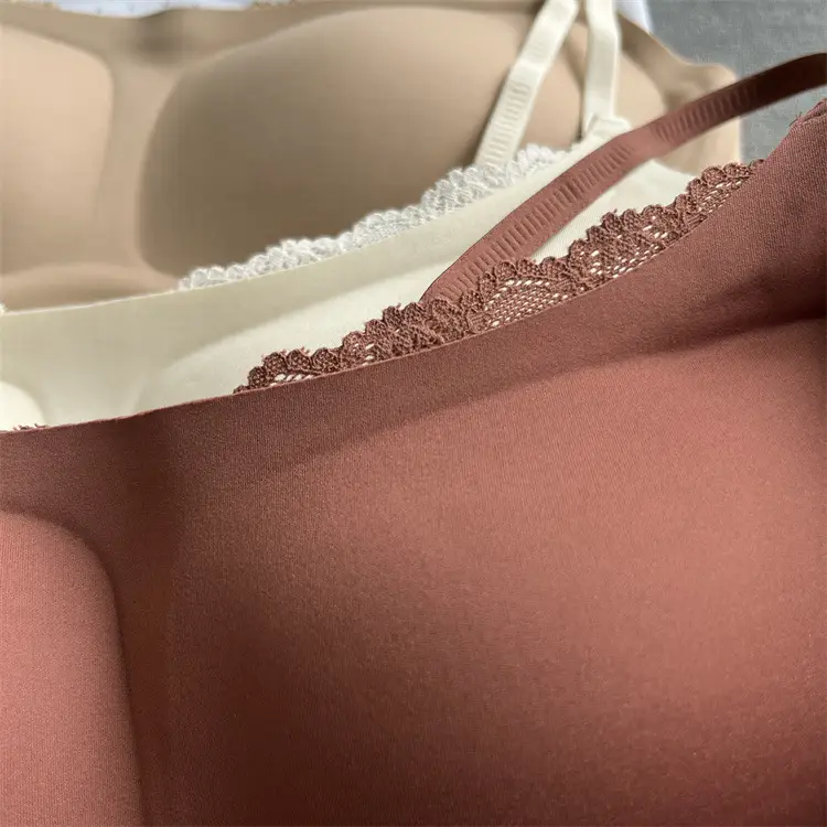 0596 Women's New Style Original Milk Leather Tube Top Lace Trim Underwear, Soft 10A Antibacterial Comfortable Breathable Bra — feature 11