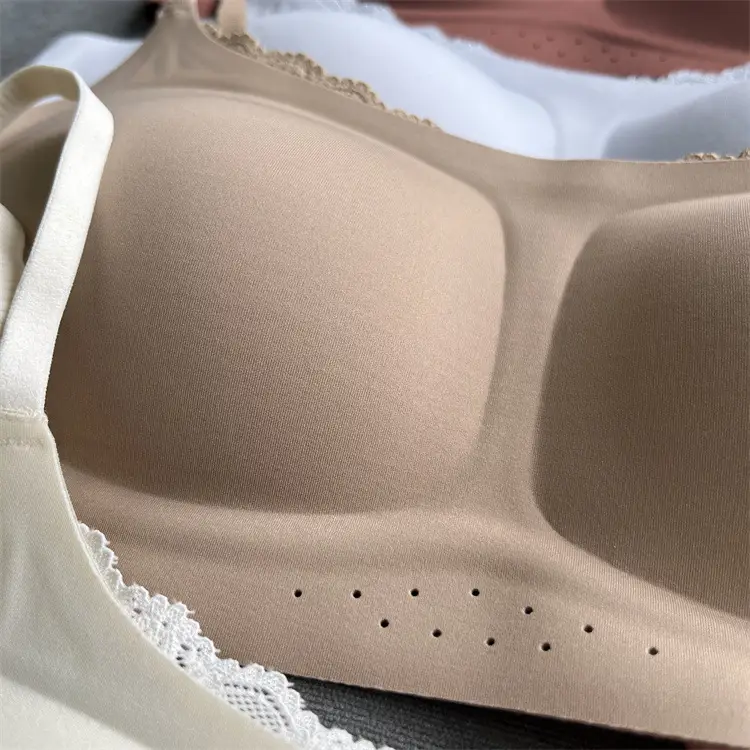 0596 Women's New Style Original Milk Leather Tube Top Lace Trim Underwear, Soft 10A Antibacterial Comfortable Breathable Bra — feature 8