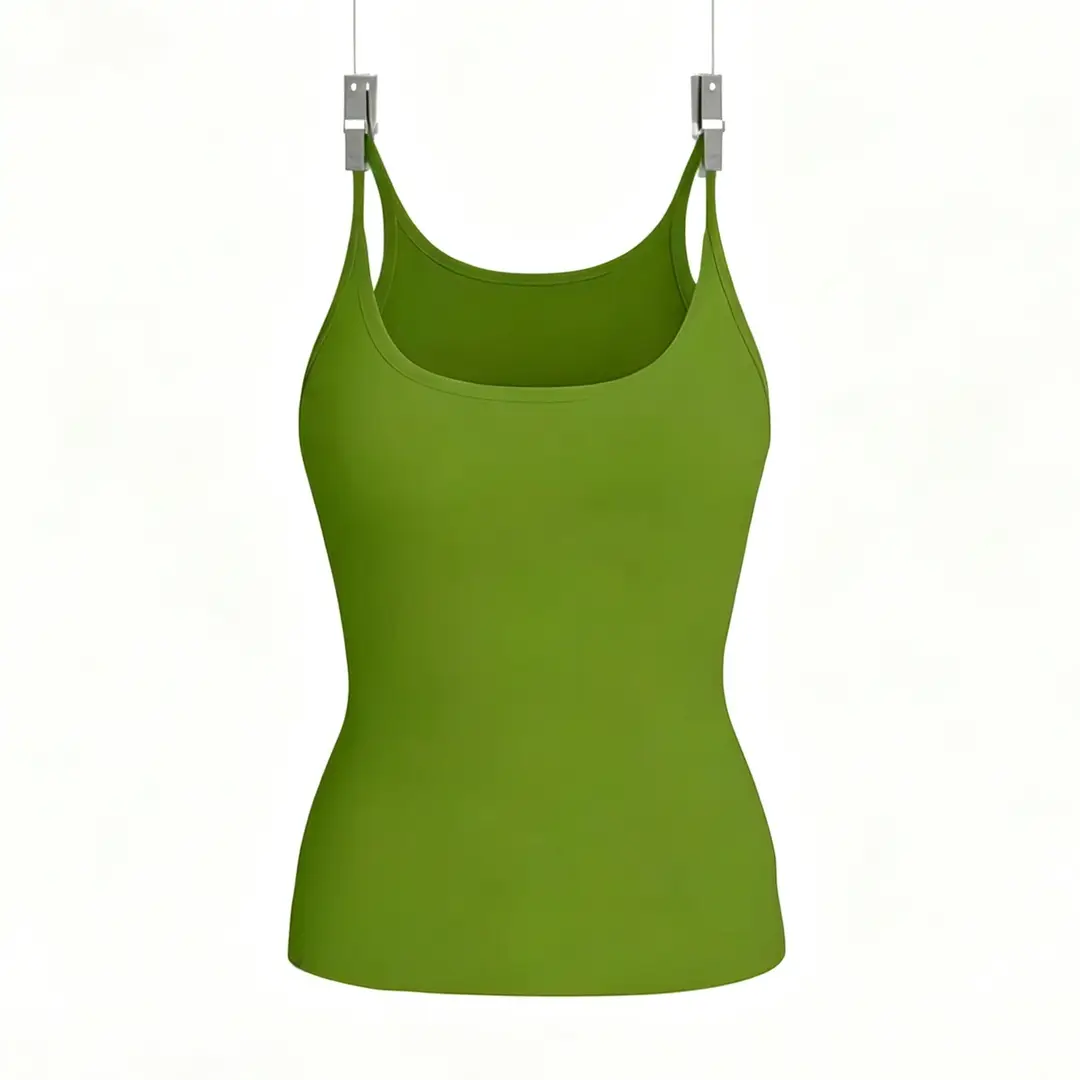 Authentic Pastel-Colored Camisole with Thin Straps, Sexy Tube Top, Basic Spaghetti Strap Tank Top, Tight-Fitting Inner Wear with Beautiful Back Design