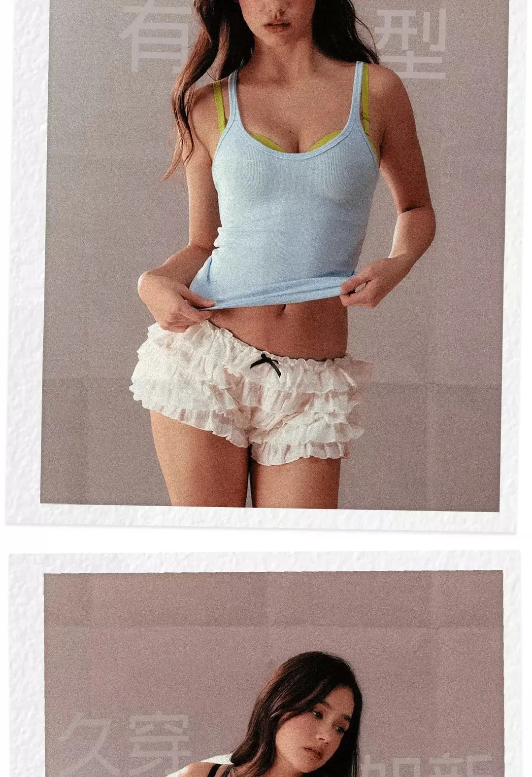 Authentic Pastel-Colored Camisole with Thin Straps, Sexy Tube Top, Basic Spaghetti Strap Tank Top, Tight-Fitting Inner Wear with Beautiful Back Design — feature 15