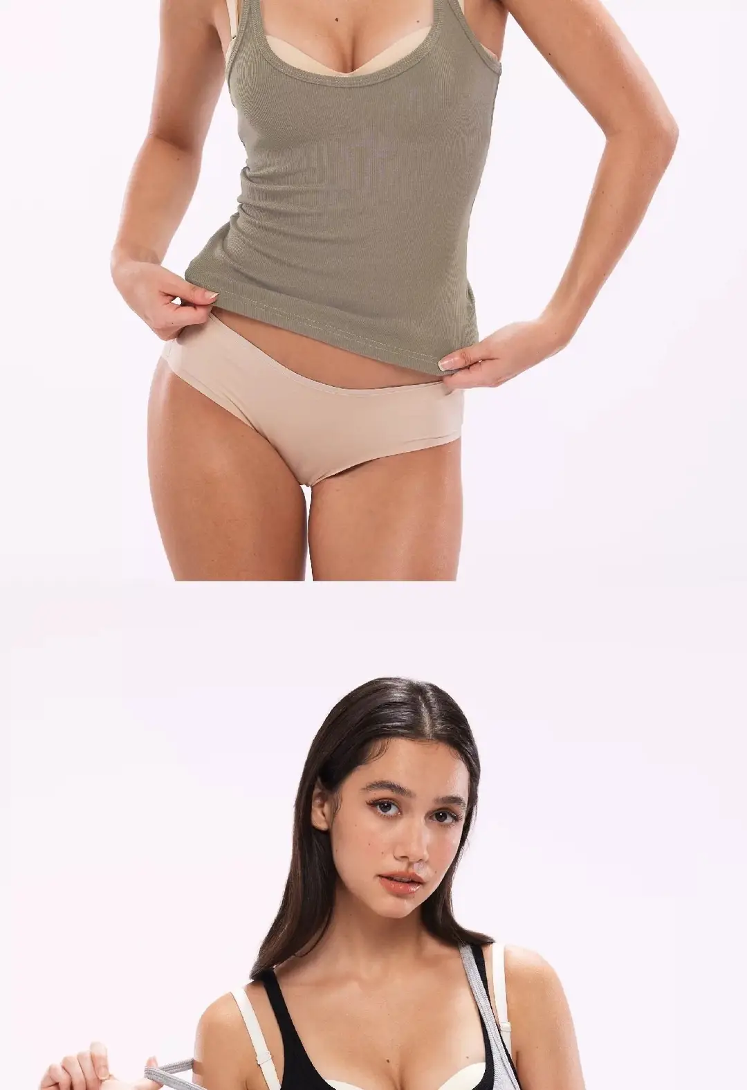Authentic Pastel-Colored Camisole with Thin Straps, Sexy Tube Top, Basic Spaghetti Strap Tank Top, Tight-Fitting Inner Wear with Beautiful Back Design — feature 24