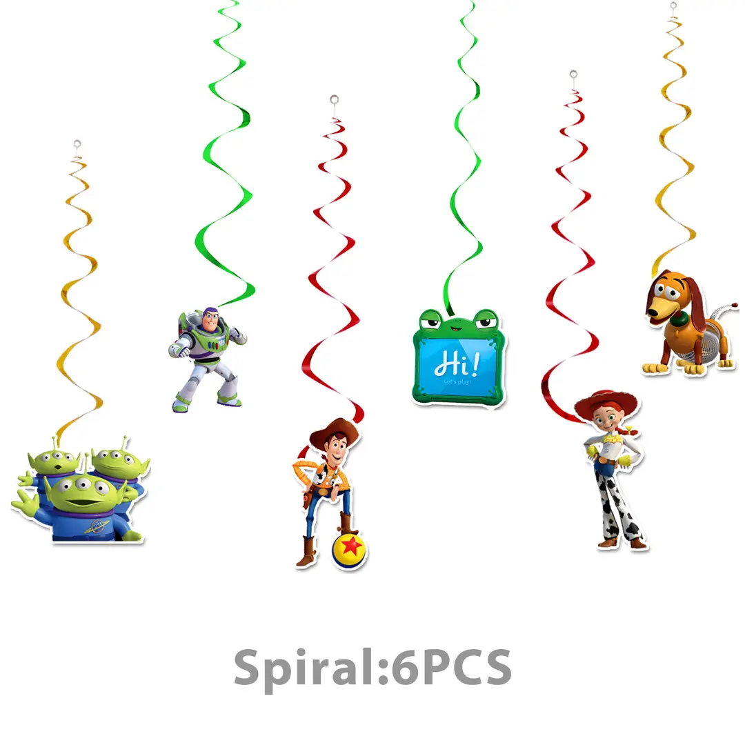 Toy Story Themed Children's Birthday Party Set Decoration Flags Balloons Cake Toppers Scene Setup Supplies