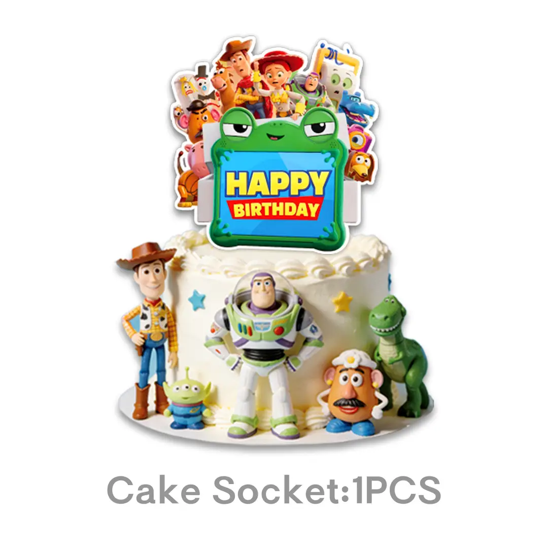 Toy Story Themed Children's Birthday Party Set Decoration Flags Balloons Cake Toppers Scene Setup Supplies