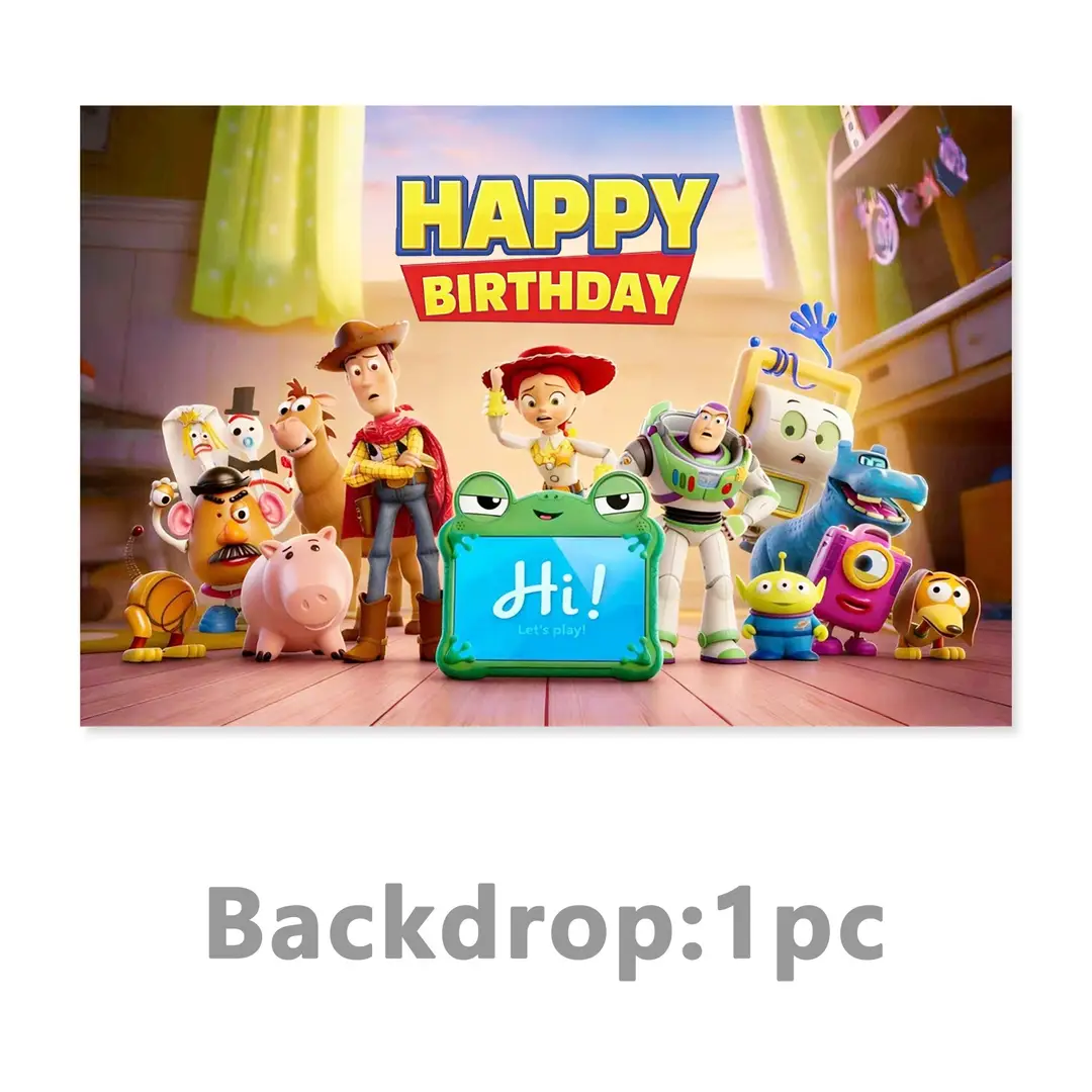 Toy Story Themed Children's Birthday Party Set Decoration Flags Balloons Cake Toppers Scene Setup Supplies