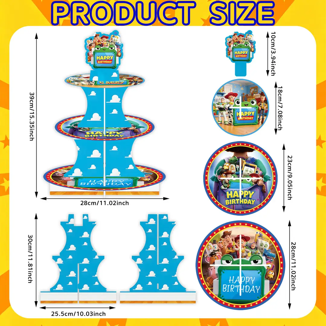 Toy Story Themed Children's Birthday Party Set Decoration Flags Balloons Cake Toppers Scene Setup Supplies