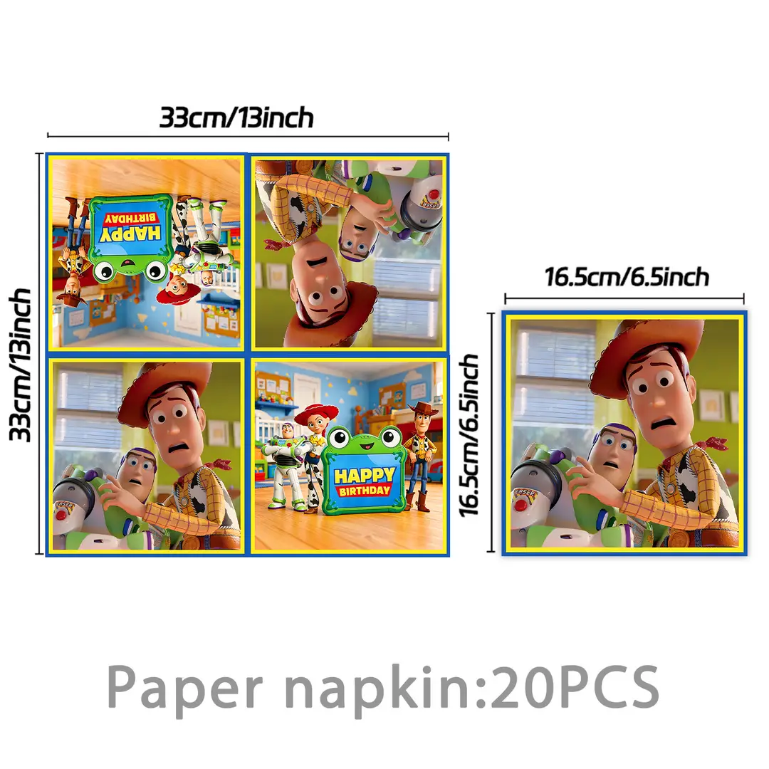 Toy Story Themed Children's Birthday Party Set Decoration Flags Balloons Cake Toppers Scene Setup Supplies