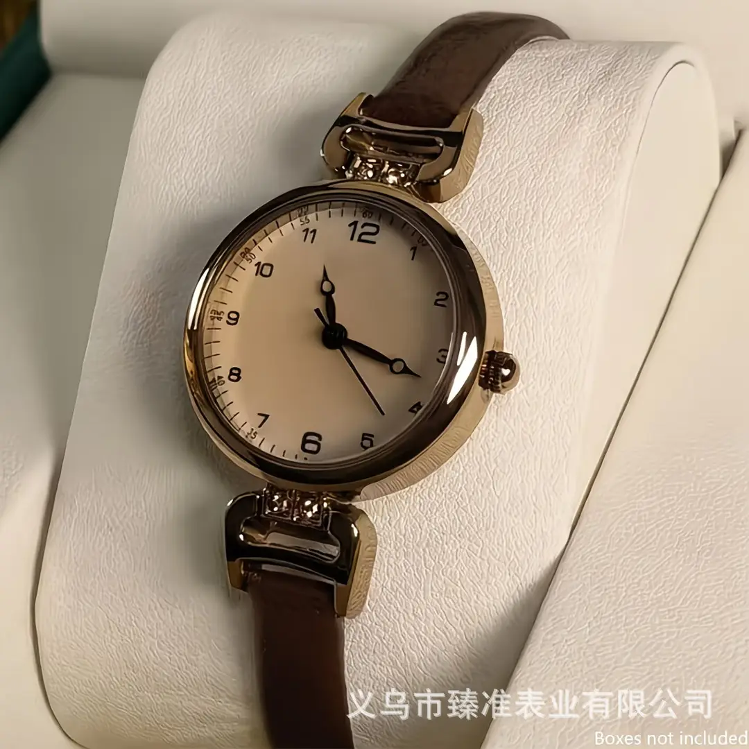 Cross-Border Exclusive Supply of Rose Gold Diamond-Encrusted Thin Strap Women's Watch, Simple Digital Dial Quartz Watch, Cross-Border Dropshipping