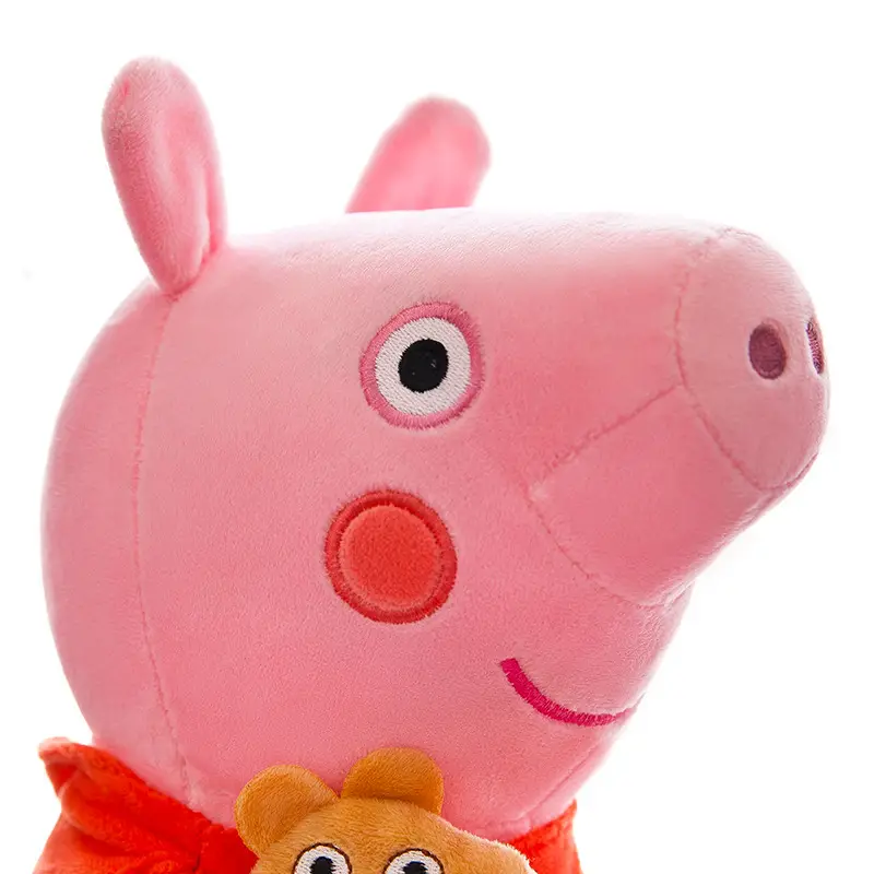 Peppa Pig Plush Toy Family Set, Peppa and George Dinosaur Dolls, Children's Birthday Gift, Pillow