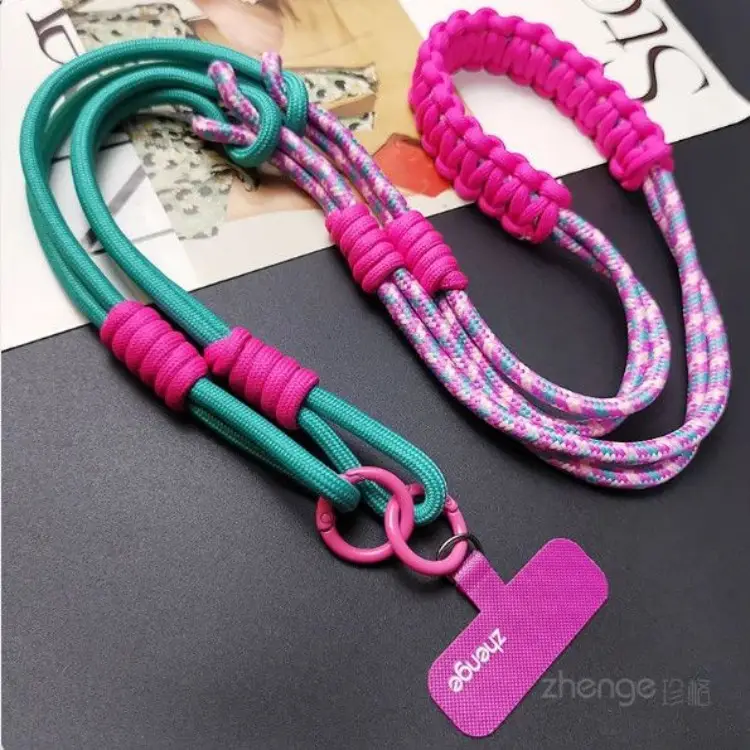 Ins Creative Flower Woven Three-In-One Lanyard Long Cross-Body Wearable Mobile Phone Lanyard Outdoor Camera Anti-Lost Rope — feature 16