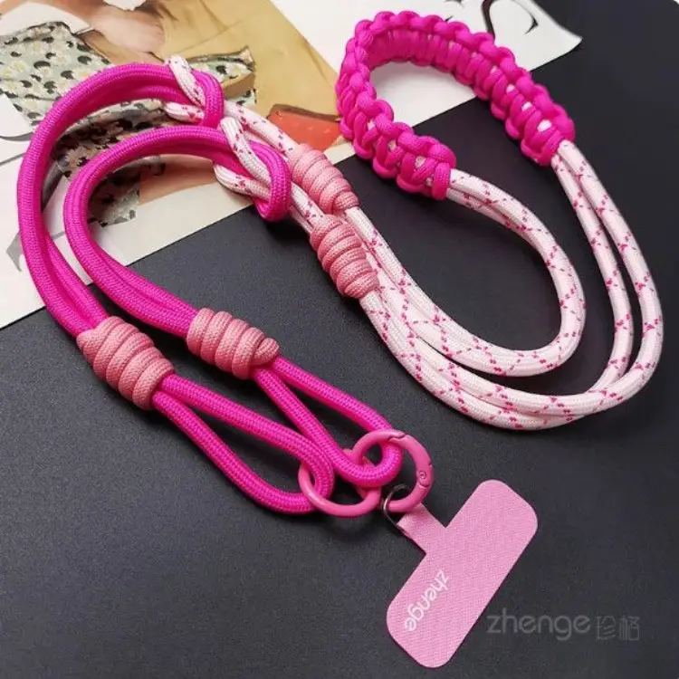 Ins Creative Flower Woven Three-In-One Lanyard Long Cross-Body Wearable Mobile Phone Lanyard Outdoor Camera Anti-Lost Rope — feature 19