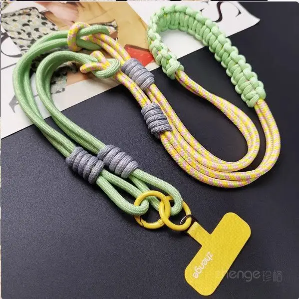 Ins Creative Flower Woven Three-In-One Lanyard Long Cross-Body Wearable Mobile Phone Lanyard Outdoor Camera Anti-Lost Rope