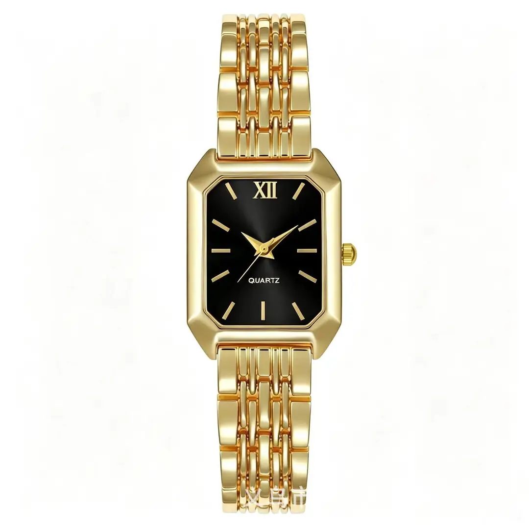 Cross-Border Hot-Selling Women's Watch and Jewelry Set, Diamond-Encrusted Quartz Watch, Necklace, Ring, Earrings, 5-Piece Gift Set