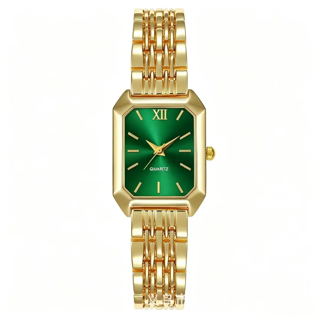 Cross-Border Hot-Selling Women's Watch and Jewelry Set, Diamond-Encrusted Quartz Watch, Necklace, Ring, Earrings, 5-Piece Gift Set