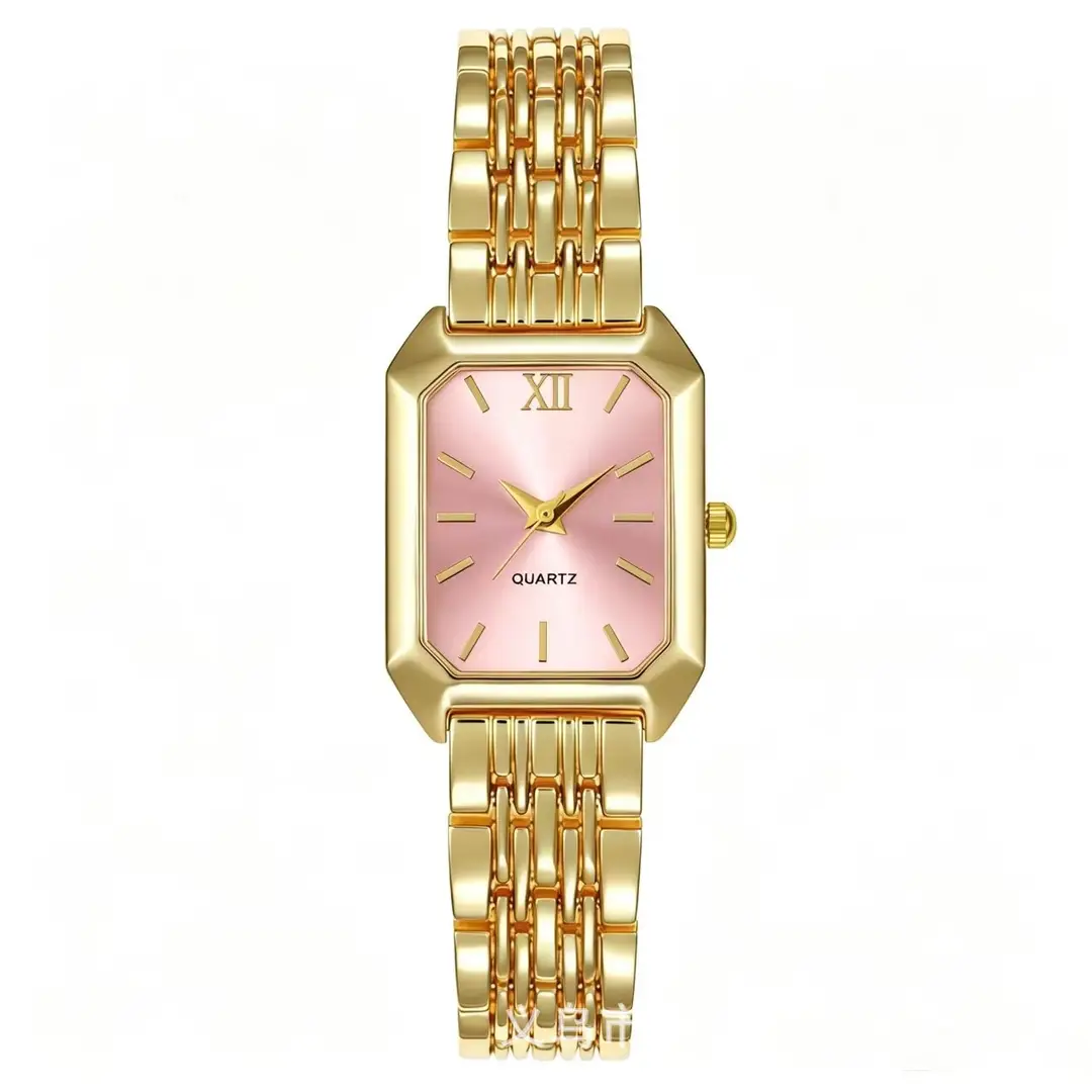 Cross-Border Hot-Selling Women's Watch and Jewelry Set, Diamond-Encrusted Quartz Watch, Necklace, Ring, Earrings, 5-Piece Gift Set