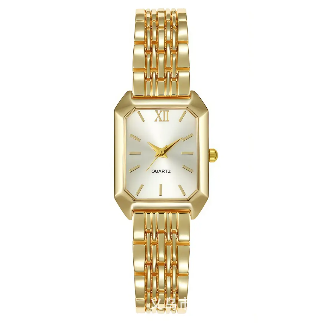 Cross-Border Hot-Selling Women's Watch and Jewelry Set, Diamond-Encrusted Quartz Watch, Necklace, Ring, Earrings, 5-Piece Gift Set