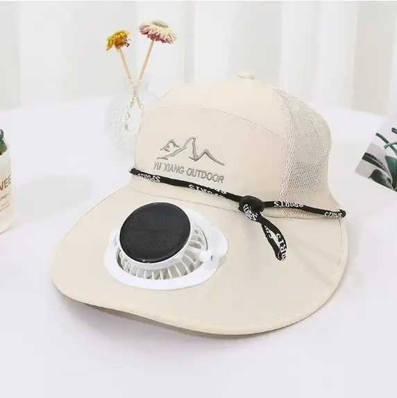 Summer Breathable Mesh Hat Solar Fan Hat Outdoor Leisure Sun Protection Baseball Cap Sun Hat Sunshade Hat