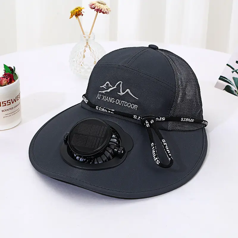 Summer Breathable Mesh Hat Solar Fan Hat Outdoor Leisure Sun Protection Baseball Cap Sun Hat Sunshade Hat