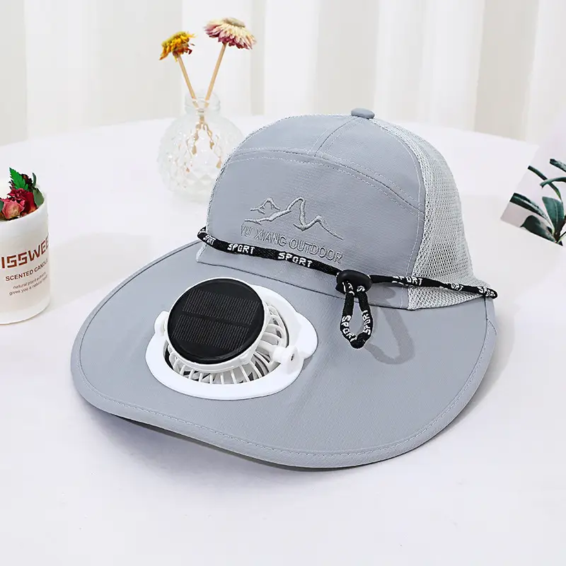 Summer Breathable Mesh Hat Solar Fan Hat Outdoor Leisure Sun Protection Baseball Cap Sun Hat Sunshade Hat