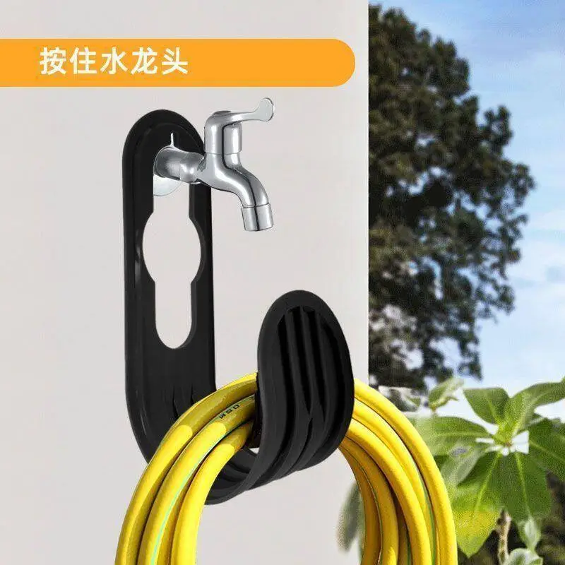 Wall-Mounted Garden Retractable Hose Storage Rack for Home Use, Outdoor Faucet Hook Garden Hose Organizer