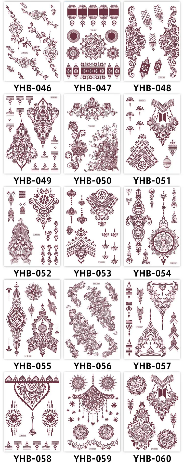 Specially Designed for 2026 Brown Lace Tattoo Stickers Hennatattoosticker Temporary Tattoo Stickers Finger Tattoos — feature 2