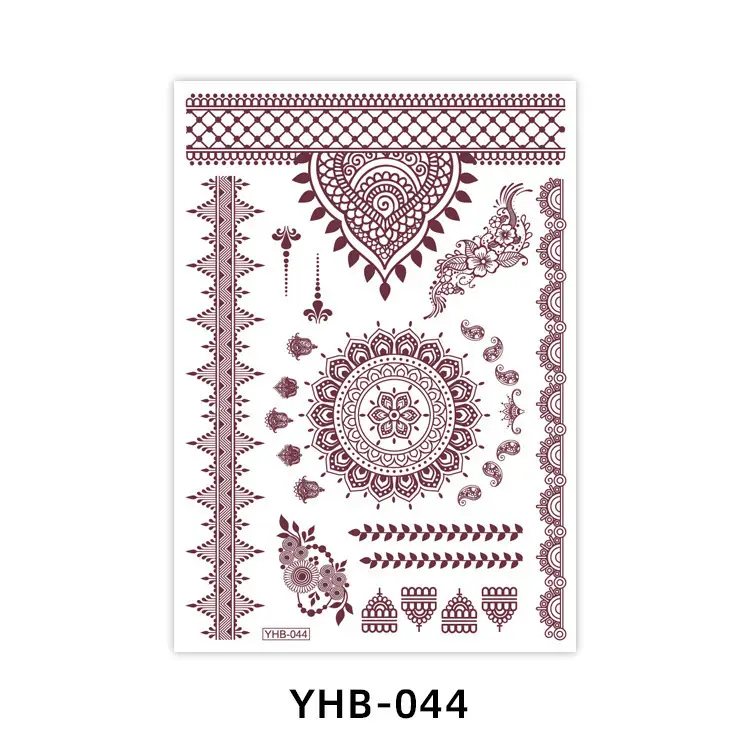 Specially Designed for 2026 Brown Lace Tattoo Stickers Hennatattoosticker Temporary Tattoo Stickers Finger Tattoos
