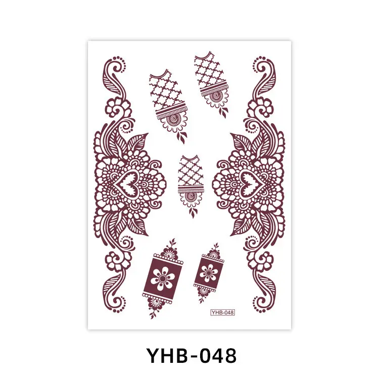 Specially Designed for 2026 Brown Lace Tattoo Stickers Hennatattoosticker Temporary Tattoo Stickers Finger Tattoos