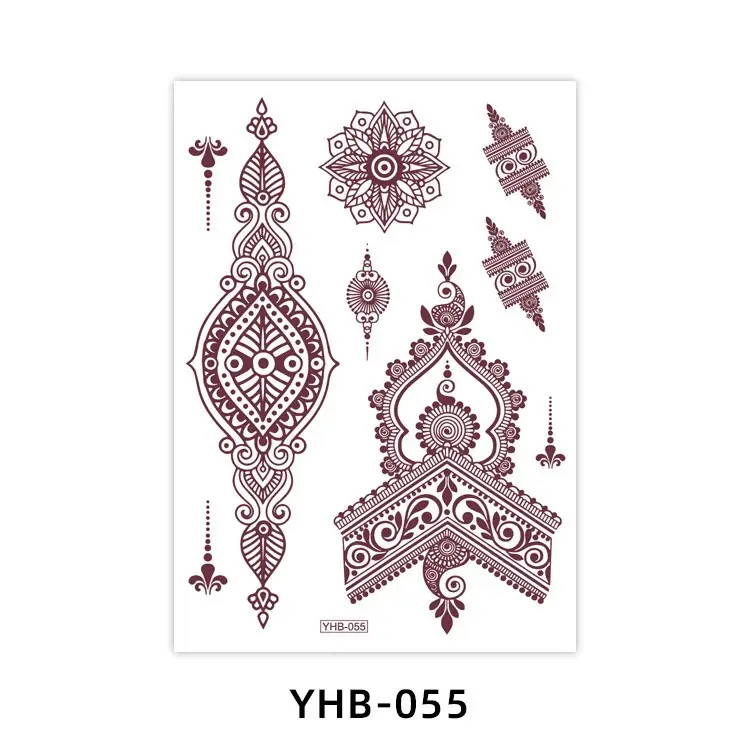 Specially Designed for 2026 Brown Lace Tattoo Stickers Hennatattoosticker Temporary Tattoo Stickers Finger Tattoos