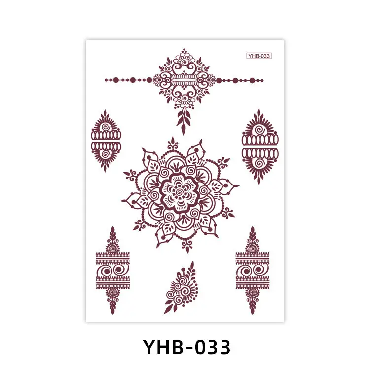 Specially Designed for 2026 Brown Lace Tattoo Stickers Hennatattoosticker Temporary Tattoo Stickers Finger Tattoos