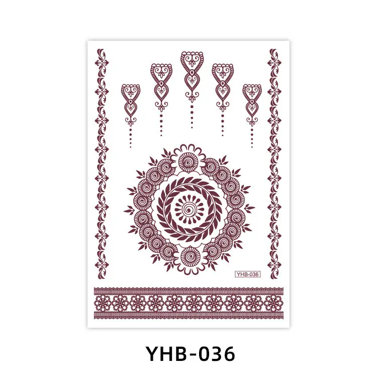 Specially Designed for 2026 Brown Lace Tattoo Stickers Hennatattoosticker Temporary Tattoo Stickers Finger Tattoos
