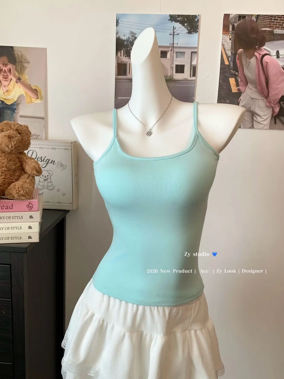 Solid Color Camisole for Women in Summer with Built-In Chest Pads, Sexy Sleeveless Top, Anti-Exposure, Slim Fit, Short Style, Beautiful Back — feature 18