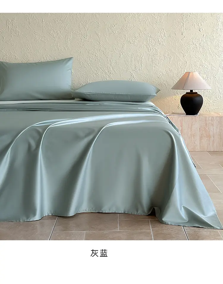 Authentic Hotel-Grade A-Class 100-Thread-Count Long-Staple Cotton Bed Sheet, Single Piece, Pure Cotton, Satin Duvet Cover, Single Bed Fitted Sheet for Sleeping Naked — feature 13