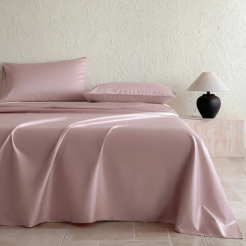 Authentic Hotel-Grade A-Class 100-Thread-Count Long-Staple Cotton Bed Sheet, Single Piece, Pure Cotton, Satin Duvet Cover, Single Bed Fitted Sheet for Sleeping Naked