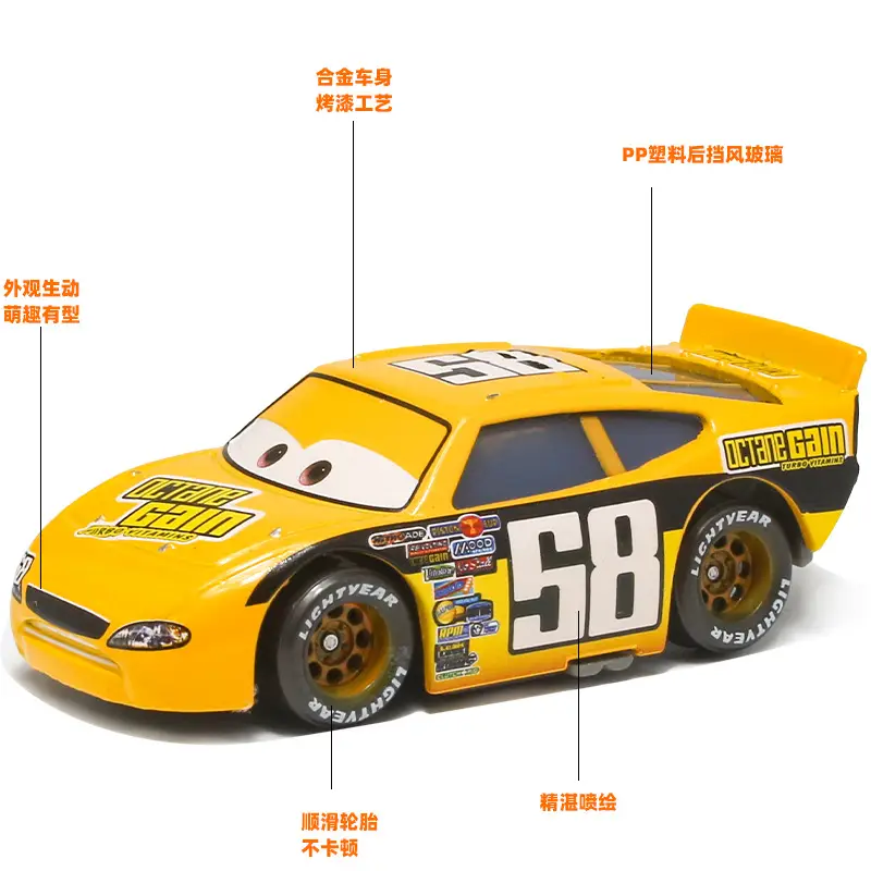 Cars: Lightning Mcqueen and Mater Alloy Toy Set in Color Box - Birthday Collection
