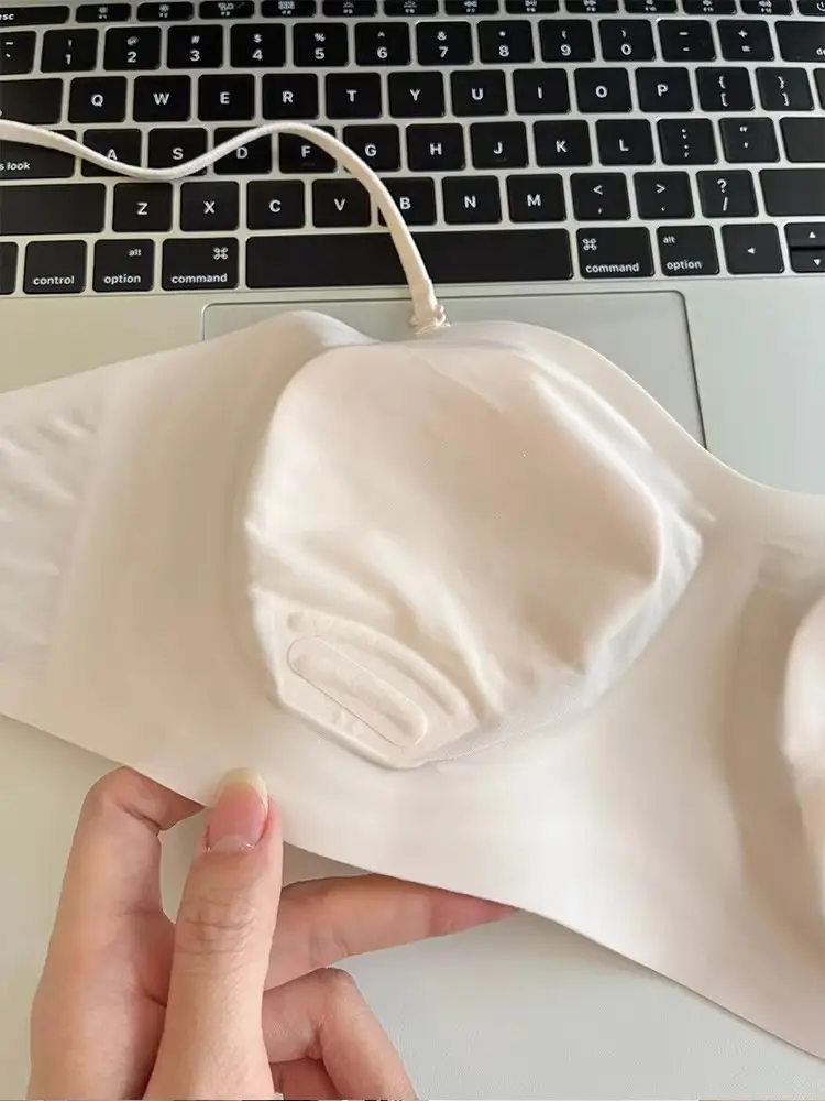 Summer Ultra-Thin Cat Paw Cup Strapless Bra with Detachable Shoulder Straps, Two-Way Wear, Women's Large Bust Minimizing Anti-Exposure Bra — feature 10