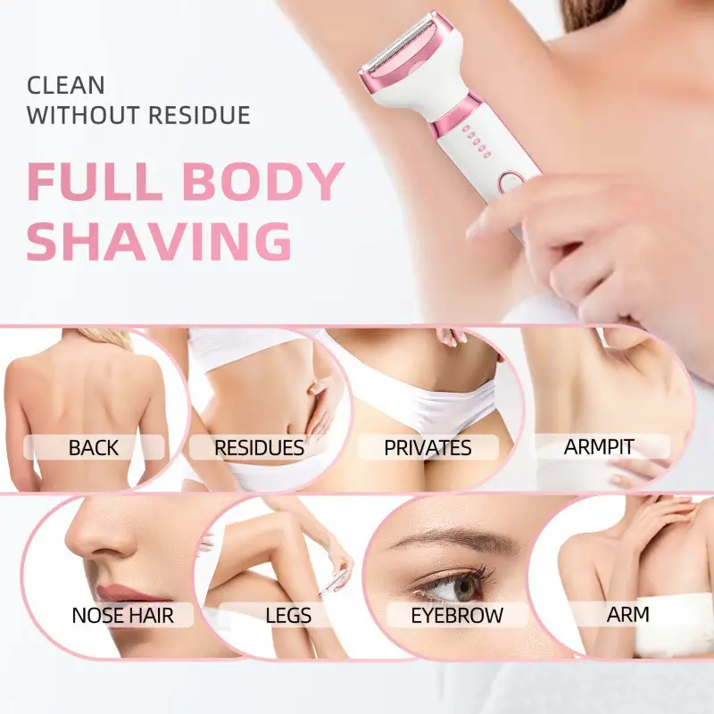 Five-In-One Hair Trimmer, Hair Removal, Body Hair Removal, Private Hair Trimmer, Electric Shaver, Portable for Women