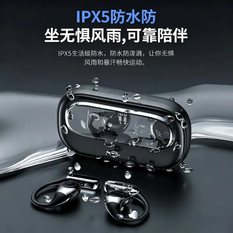 Ows Private Model Wireless Earphones, Open-Ear Bluetooth Earphones, Ultra-Long Battery Life, Noise-Cancelling Sports Earphones