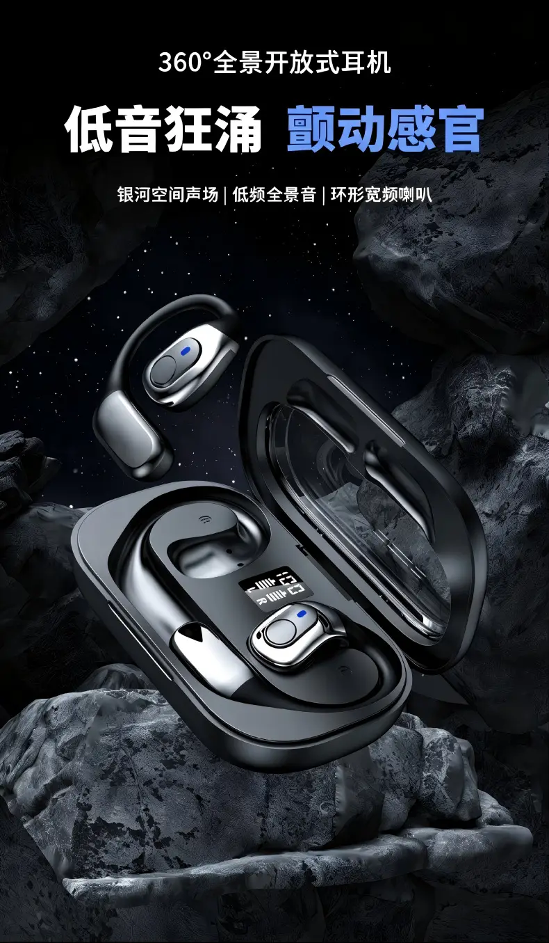 Ows Private Model Wireless Earphones, Open-Ear Bluetooth Earphones, Ultra-Long Battery Life, Noise-Cancelling Sports Earphones — feature 6