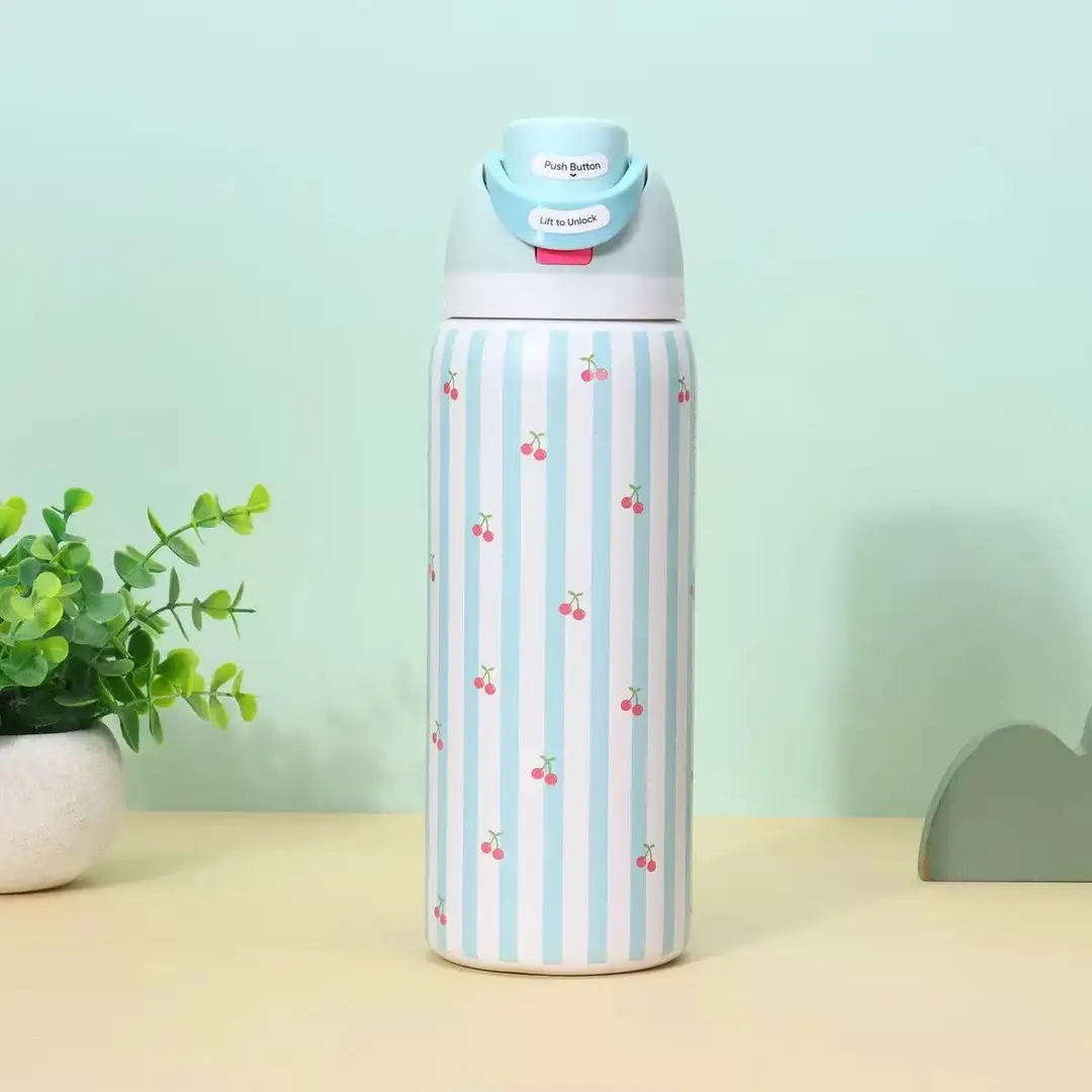 Owala Thermos Cup Freesip Water Cup Stainless Steel Thermos Cup with Straw Sports Cup Pop-Up Lid Cup Portable Cup