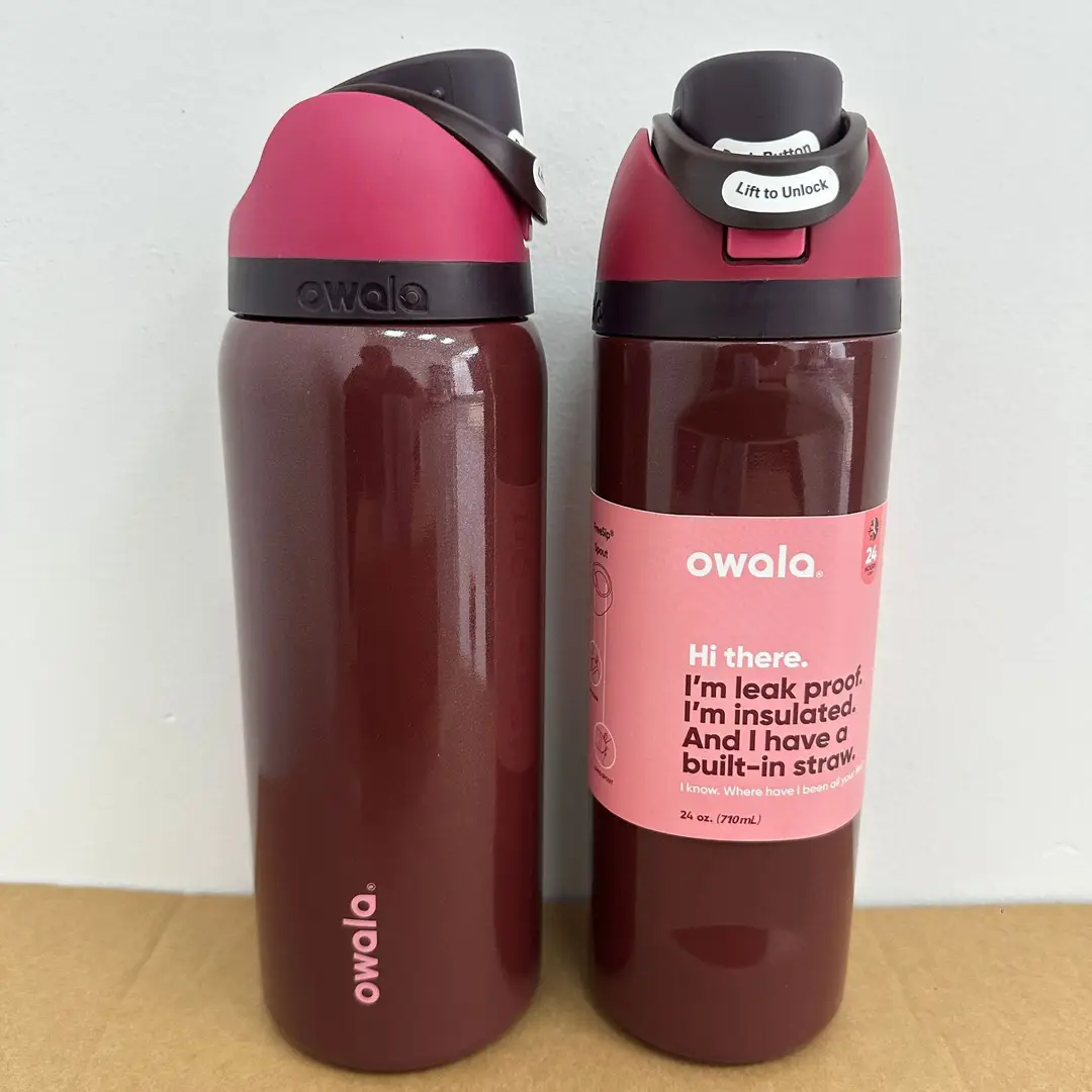 Owala Thermos Cup Freesip Water Cup Stainless Steel Thermos Cup with Straw Sports Cup Pop-Up Lid Cup Portable Cup