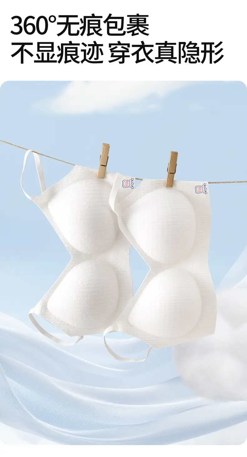 10A Antibacterial 0-Dye Cotton Skin-Friendly Underwear for Women, Class a Cotton, Comfortable, Soft, Breathable, Seamless, Wireless, Soft Support Bra — feature 3