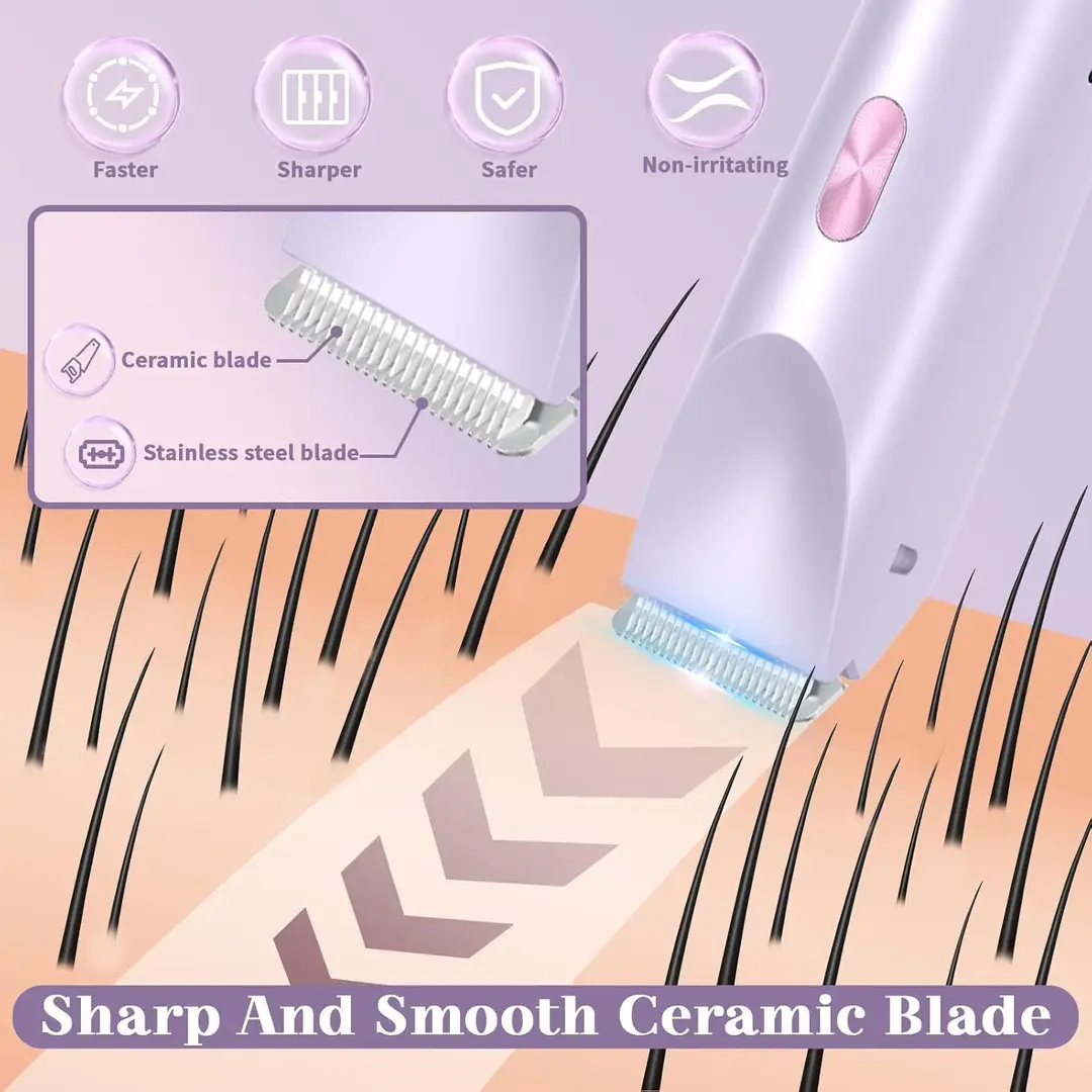 Cross-Border Dual-Head Shaver, Hair Removal Device, Women's Private Area Trimmer, Electric Shaver, Women's Hair Removal Device, Amazon — feature 6