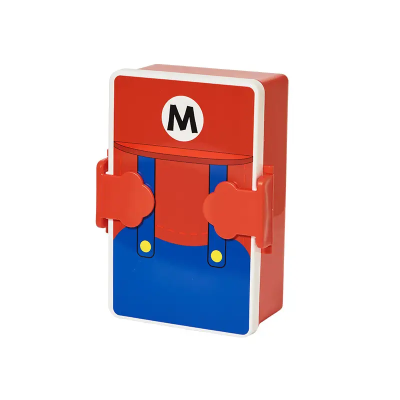 Compartmented Lunch Box Mario Robot Shape Microwaveable with Lid Cute Cartoon Student Lunch Box